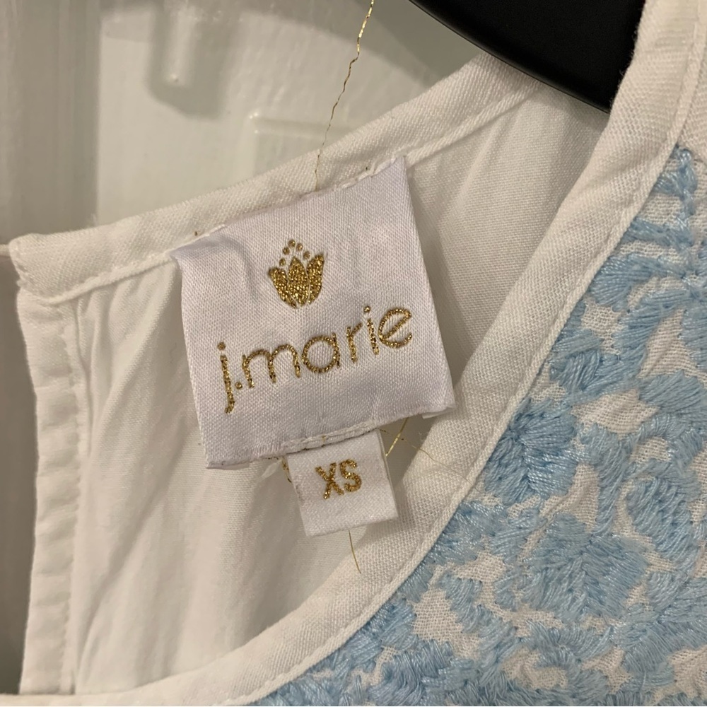 J. Marie Bohemian Embroidered Flutter Sleeve Top Blouse Size XS - Picture 6 of 11